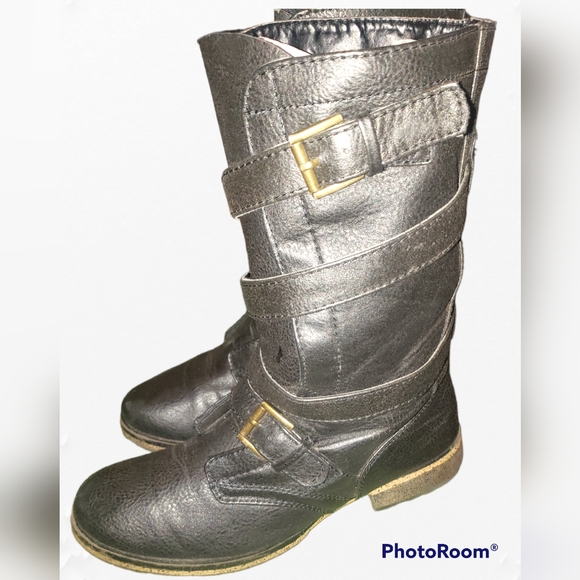 Black Moto-style boot - Picture 8 of 9